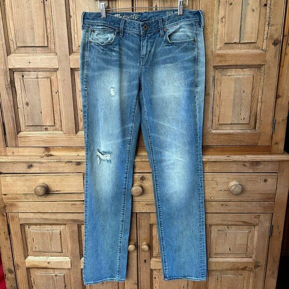 Madewell Denim - Women's Madewell 29 X 34 Jeans Blue Rail Straight Leg Mid Rise Denim Pockets‎
